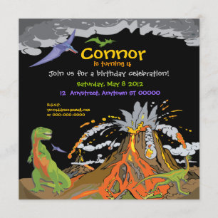Invitation d'anniversaire de Dinosaur