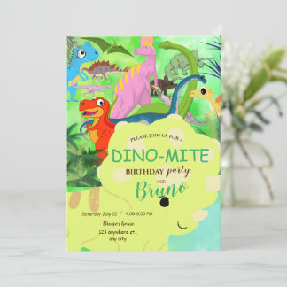Invitation d'anniversaire de Dinosaur