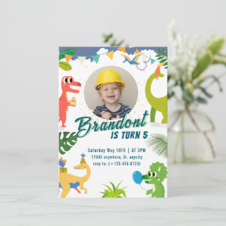 Invitation d'anniversaire de dinosaure