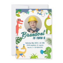 Invitation d'anniversaire de dinosaure