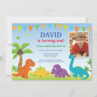 Invitation d'anniversaire de dinosaure Fête de Din