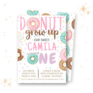 Invitation d'anniversaire de Donut