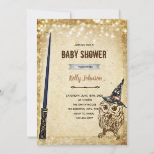 Invitation d'anniversaire de douche de hibou de ma