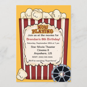 Invitation d'anniversaire de enfant de maïs éclaté