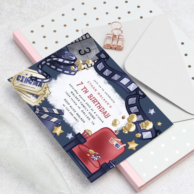 Invitation d'Anniversaire de enfant de nuit du fil (Créateur téléchargé)