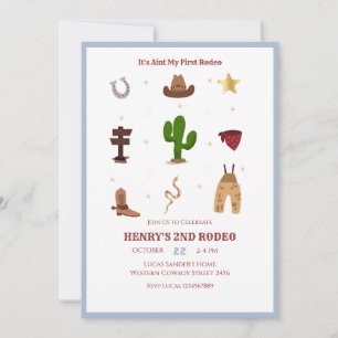 Invitation d'Anniversaire de enfant du 2e Rodeo