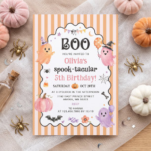 Invitation d'anniversaire de fantôme mignon Boo