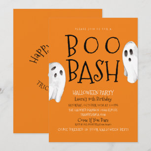 Invitation d'anniversaire de fantôme Spooktacular