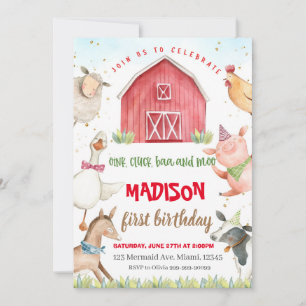 Invitation d'anniversaire de ferme, Boy Barn Party