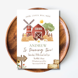 Invitation d'anniversaire de ferme, Invitation d'a