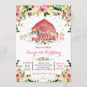 invitation d'anniversaire de ferme, invitation d'a