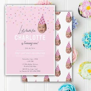 Invitation d'anniversaire de fille 1er anniversair