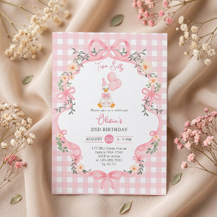 Invitation d'anniversaire de fille à l'arc-en-ciel