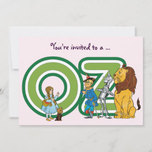 Invitation d'anniversaire de fille au Magicien d'O
