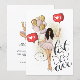 Invitation d'anniversaire de fille branchée