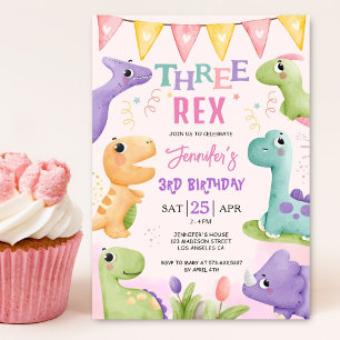Invitation d'anniversaire de fille de 3 ans de din