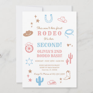 Invitation d'anniversaire de fille de deuxième rod