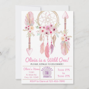 Invitation d'anniversaire de fille Dreamcatcher. R
