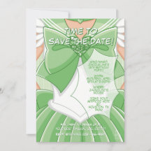 Invitation d'anniversaire de fille magique verte [