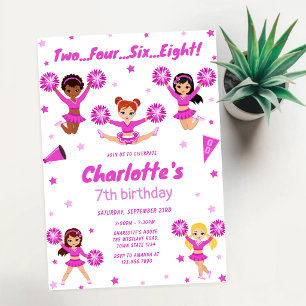 Invitation d'anniversaire de fille meneuse de claq