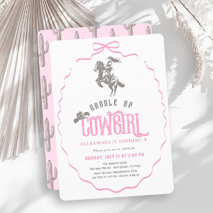 Invitation d'anniversaire de fille Western Cowgirl