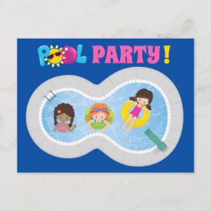 Invitation d'anniversaire de filles mignonnes pour