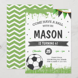 Invitation d'anniversaire de football