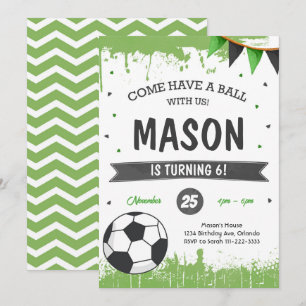 Invitation d'anniversaire de football