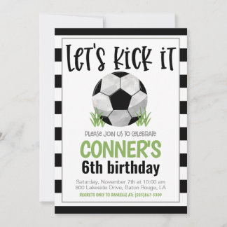 Invitation d'anniversaire de football