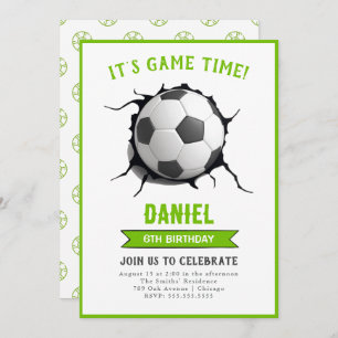 Invitation d'anniversaire de football