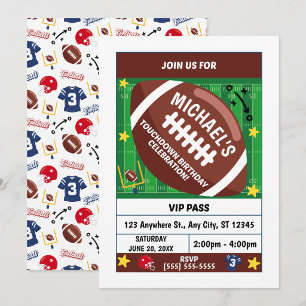 Invitation d'anniversaire de football