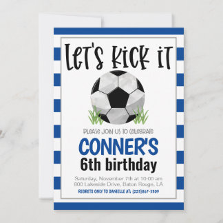 Invitation d'anniversaire de football