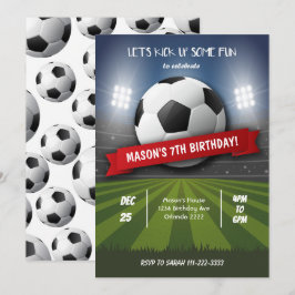 Invitation d'anniversaire de football