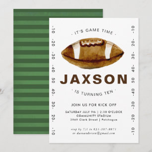 Invitation d'anniversaire de football