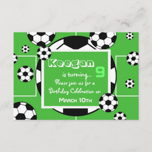 Invitation d'anniversaire de football