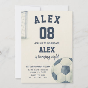 Invitation d'anniversaire de football modifiable