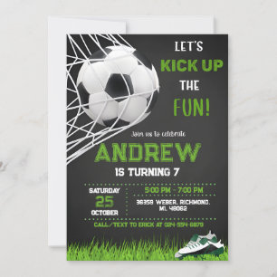 Invitation d'anniversaire de football personnel