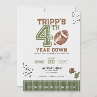 Invitation d'anniversaire de football pour garçon