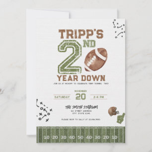 Invitation d'anniversaire de football pour garçon