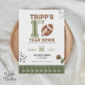 Invitation d'anniversaire de football pour garçon