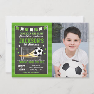 Invitation d'anniversaire de football pour garçons
