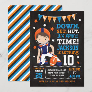 Invitation d'anniversaire de football pour un garç