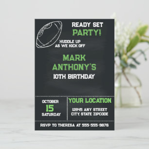 Invitation d'anniversaire de football Prêt à faire