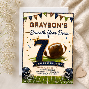 Invitation d'anniversaire de football Seventh Year