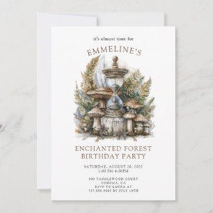 Invitation d'anniversaire de forêt enchantée