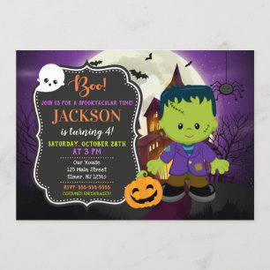 Invitation d'anniversaire de Frankenstein
