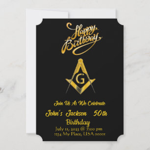 Invitation d'anniversaire de Freemason