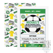 Invitation d'anniversaire de Fútbol