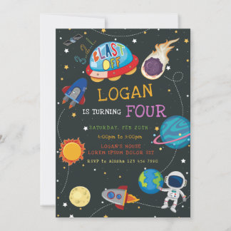 Invitation d'anniversaire de Galaxy