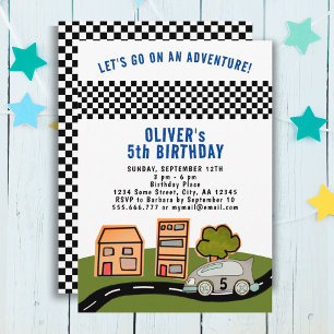 Invitation d'anniversaire de garçon pour une maiso